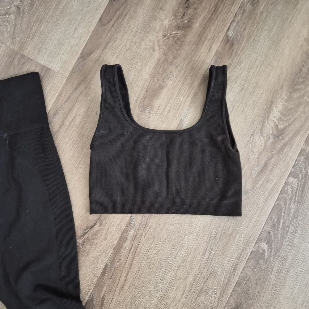 SET Active 2 Piece Brown Leggings and Crop Top Set X REVOLVE - Picture 9 of 12